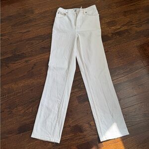 Abercrombie & Fitch White Straight Leg Jeans